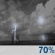 Thursday Night: Scattered showers and thunderstorms before 8pm, then showers and thunderstorms likely between 8pm and 2am, then a chance of showers and thunderstorms. Mostly cloudy, with a low around 71. Southwest wind 8 to 12 mph, with gusts as high as 21 mph. Chance of precipitation is 70%. Thursday Night: Scattered Showers And Thunderstorms then Showers And Thunderstorms Likely