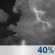 Wednesday Night: A chance of showers and thunderstorms. Mostly cloudy, with a low around 66. Northwest wind 2 to 6 mph. Chance of precipitation is 40%. New rainfall amounts less than a tenth of an inch possible. Wednesday Night: Chance Showers And Thunderstorms